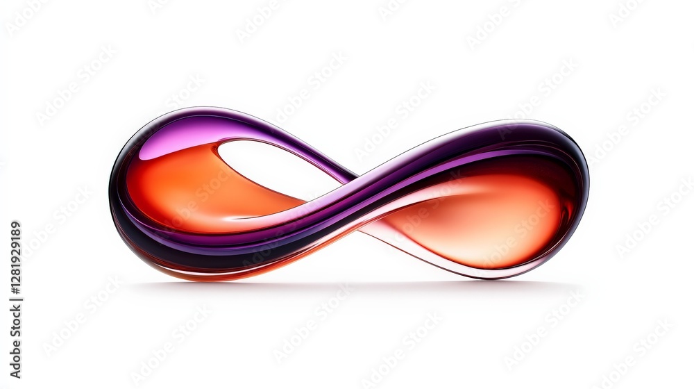 Abstract Infinity Symbol in Smooth Gradients of Purple and Orange Abstract Infinity Symbol in Smooth Gradients of Purple and Orange