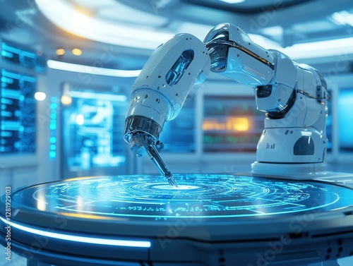 Revolutionary advancements in robotic surgery machines enabling precision in surgical procedures through technology. Generative AI