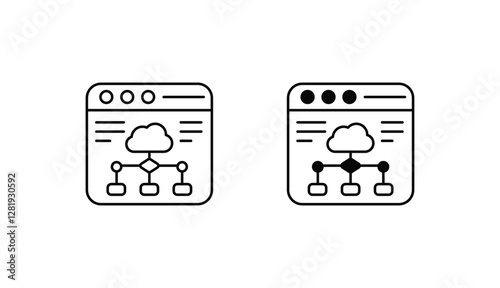 Seo Algorithm Updates icon design with white background stock illustration