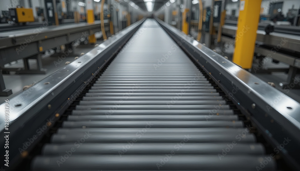 Blank Conveyor Belt with No Items Perfect for Industrial Stock Images Blank Conveyor Belt with No Items Perfect for Industrial Stock Images