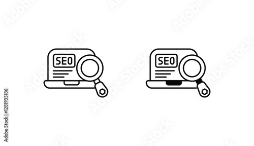 Seo Optimization icon design with white background stock illustration