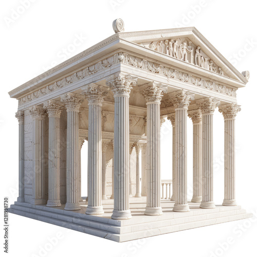 The ancient Greek Temple with Roman ruins in the background