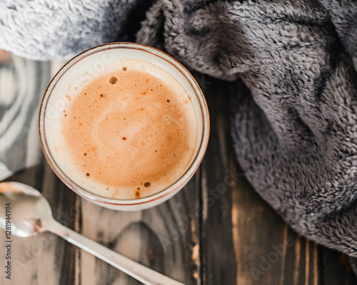 Sanft beleuchteter Kaffee-Moment mit weichen Farben