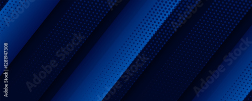 Technology futuristic background striped lines with light effect on blue background. Space for text