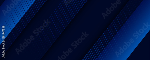 Technology futuristic background striped lines with light effect on blue background. Space for text