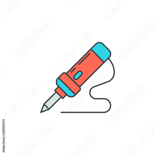 Soldering Iron icon symbol vector illustration isolated on white background