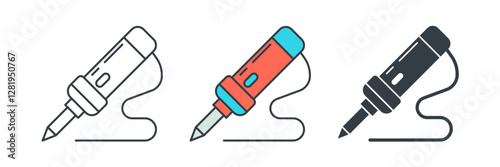 Soldering Iron icon symbol vector illustration isolated on white background