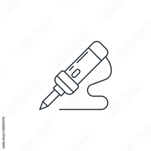 Soldering Iron icon symbol vector illustration isolated on white background