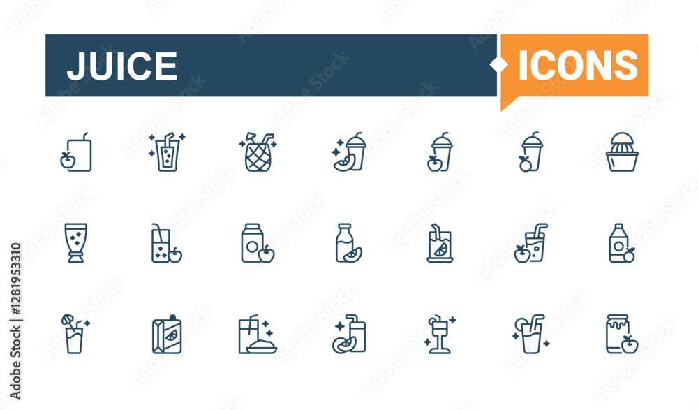 Juice set of modern icons. Icons hot, beer, restaurant, coconut, cold, can, brandy, soda. Flat UI icon design. Editable vector outline and solid icons. Juice set of modern icons. Icons hot, beer, restaurant, coconut, cold, can, brandy, soda. Flat UI icon design. Editable vector outline and solid icons.