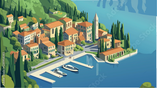A 3D View of Lake Garda, Italy.eps
