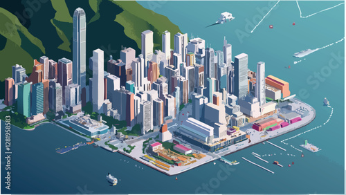 A Modern View of Hong Kong's Skyline.eps