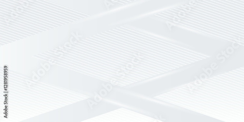 White minimalist and simple geometric shape abstract background. White vector presentation background for poster, banner, wallpaper, mockup, flyer, and report