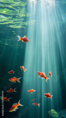 golden fish in the water
