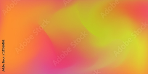 Abstract blurred yellow, red, orange gradient background bright colors. For soft banner template. Vector illustration. Idea for your business.