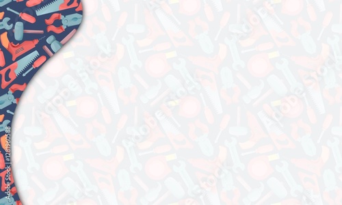 carpentry background. presentation and powerpoint design concept with typography space area. carpentry, woodworking, and tools themes