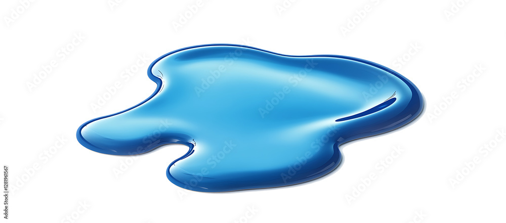 Dynamic blue splash isolated on a white background .PNG Dynamic blue splash isolated on a white background .PNG