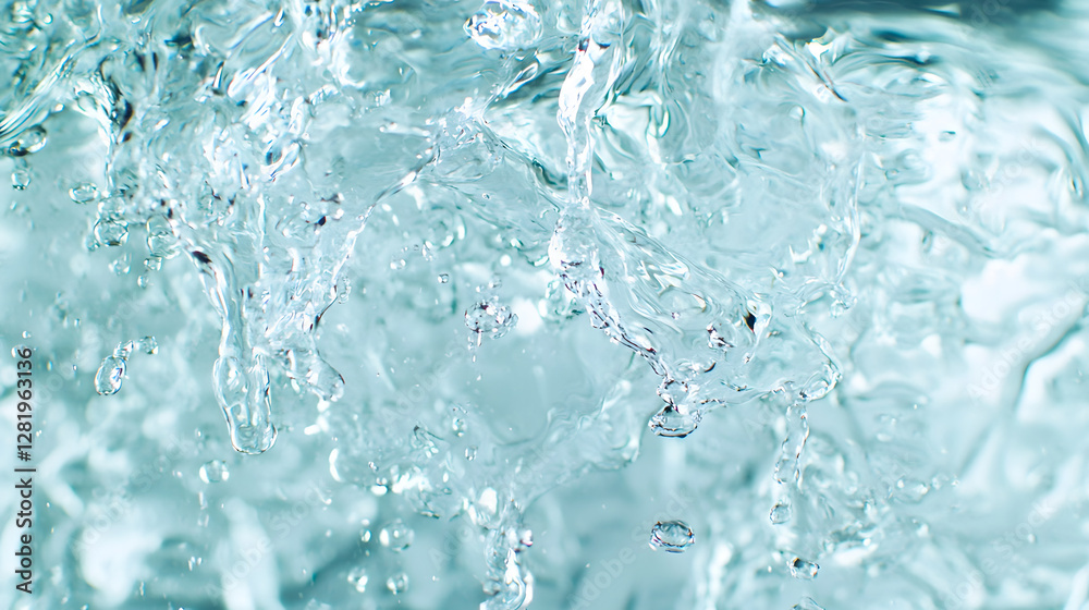 Obraz premium Dynamic water splash action underwater scene photography clear environment close-up viewpoint nature concept