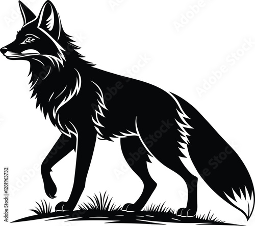 Adventure Fox Silhouette, Vector Design