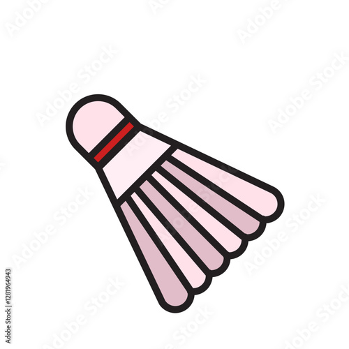 Badminton Ball Filled Line Icon