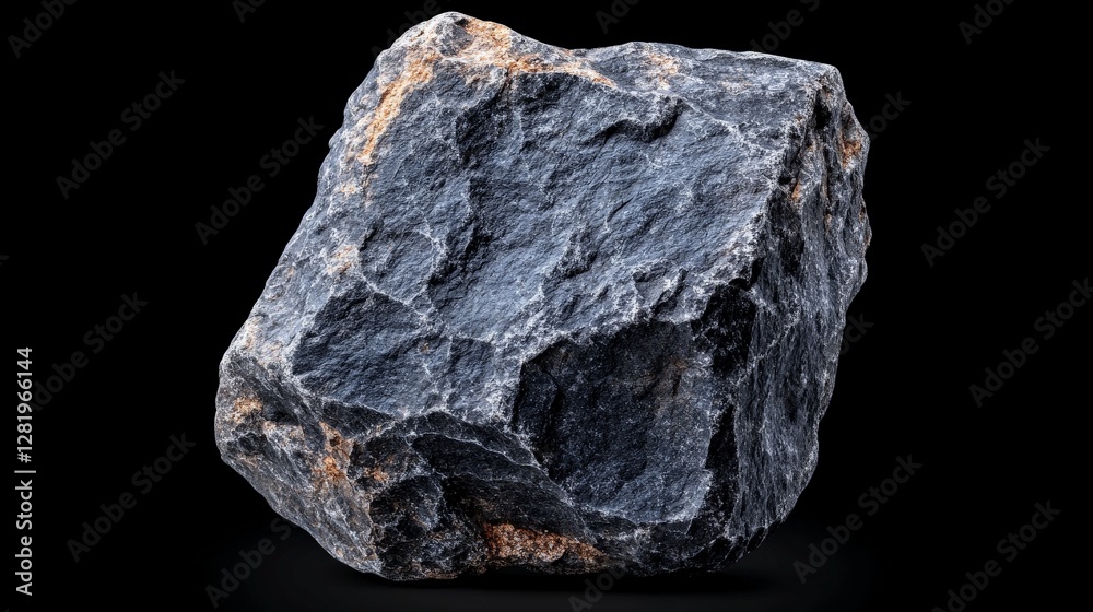 Fototapeta premium Close-up of a unique gray rock with textured surface details