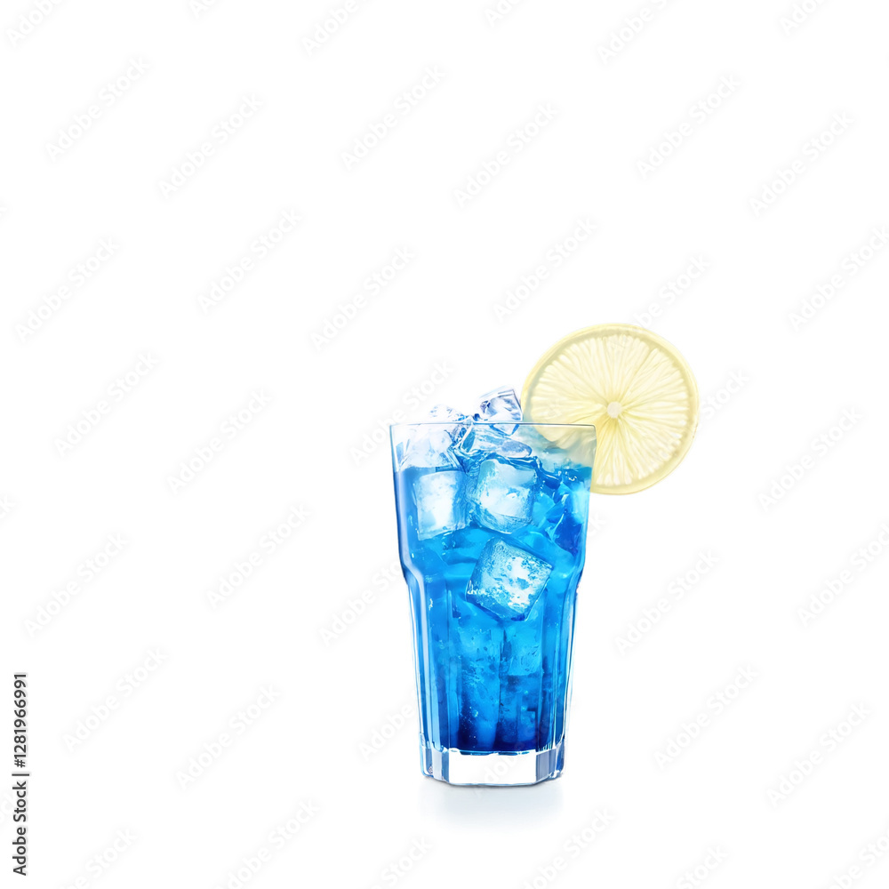 blue beverage in a glass isolated on transparent background blue beverage in a glass isolated on transparent background