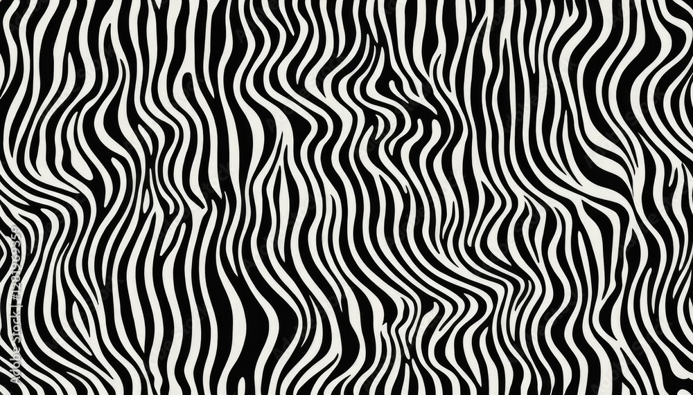Fototapeta premium Zebra Stripe Patterned Fabric Close-Up