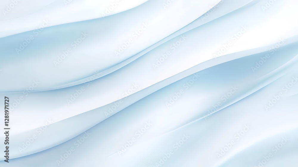 Fototapeta premium Light blue and white striped pattern with soft pastel hues, smooth transitions, and a calm aesthetic