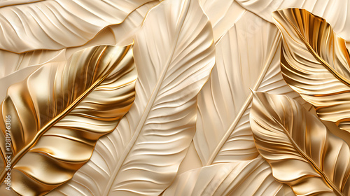 Modern wll frame for canvas art with opulent foliage