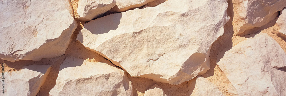 Fototapeta premium Textured tan beige wall with varied rough surfaces