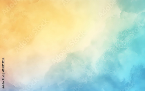 Soft pastel paper background with delicate hues of blue and yellow blending seamlessly