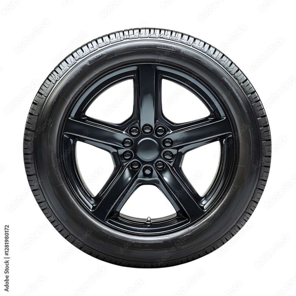 1 car tire side view isolated on transparent background 1 car tire side view isolated on transparent background