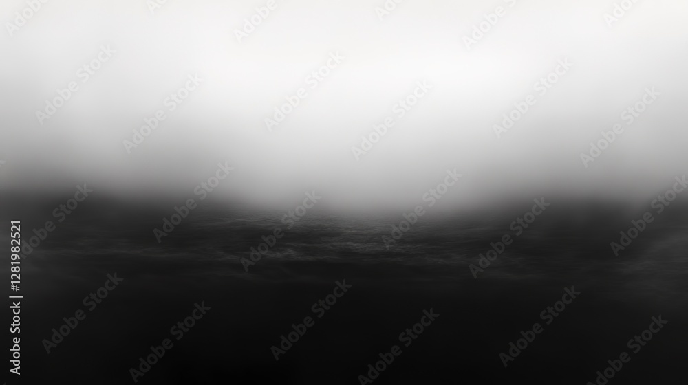 Fototapeta premium Soft grey and black abstract gradient with blurred edges, glowing gently, creating a moody and mysterious aesthetic