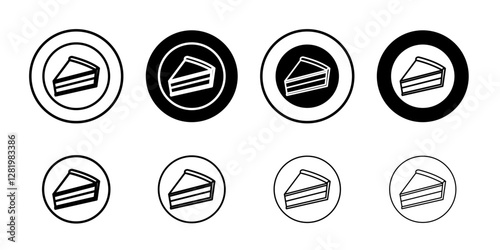 Cheesecake icon flat and simple set design