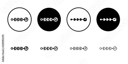 Chronology icon flat and simple set design