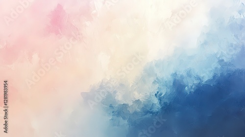 Soft pastel abstract gradient with light pink, blue, and beige blending, dreamy and calm atmosphere