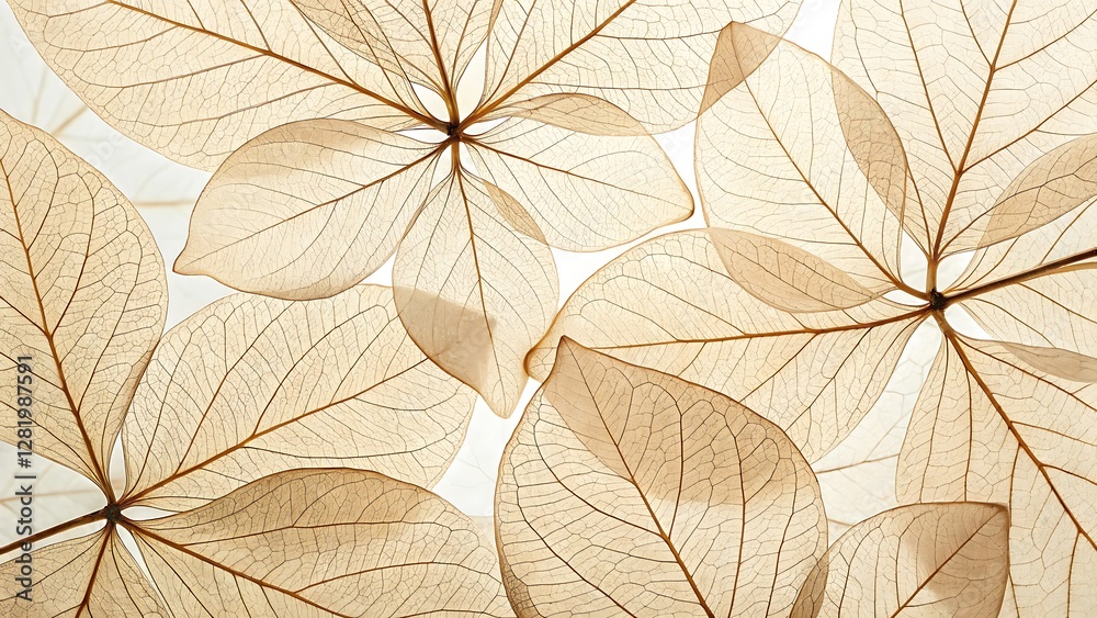 Nature abstract of flower petals, beige transparent leaves with natural texture as natural background or wallpaper Nature abstract of flower petals, beige transparent leaves with natural texture as natural background or wallpaper