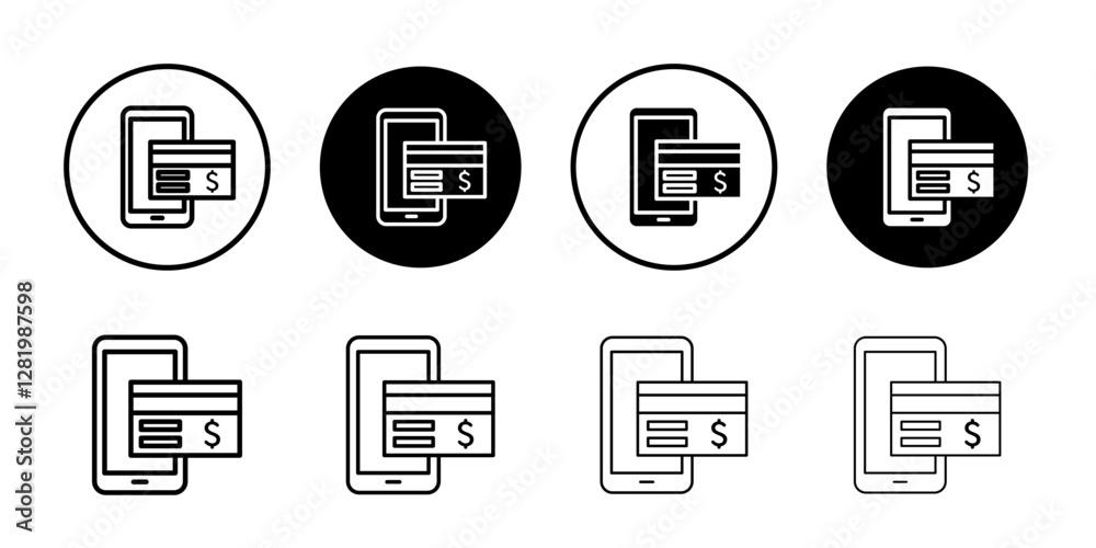 Payment method icon flat and simple set design Payment method icon flat and simple set design