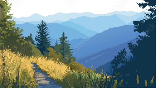 Isometric Representation of the Appalachian Trail.eps photo