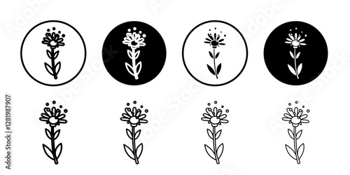 Pollen icon flat and simple set design