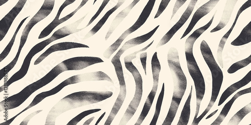 Zebra monochrome vector vintage brown seamless pattern. Vector animal skin print. Fashion stylish organic texture for design element, wrapping, wallpaper, banner background