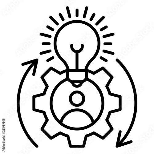 Reskilling Outline Icon