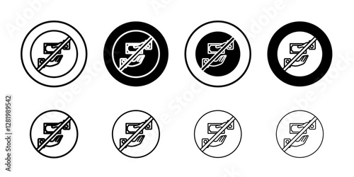 Stop Corruption icon flat and simple set design