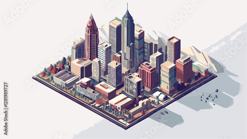 Isometric View of Atlanta, Georgia.eps