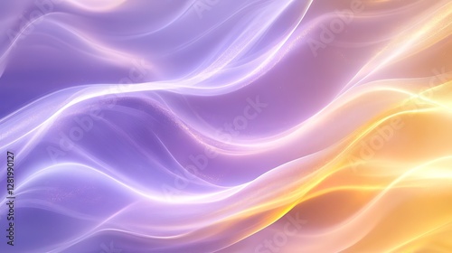 Wallpaper Mural Soft purple and yellow pastel gradient, blending gently with glowing light, creating a calm ethereal aesthetic Torontodigital.ca