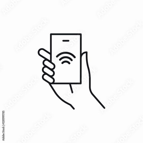 cellphone signal icon sign vector