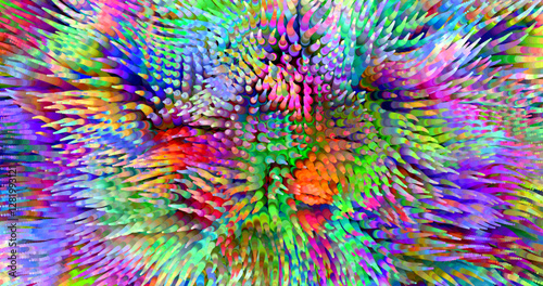 Colorful abstract texture created with Gradient flow and 3D structure imitate the movement of liquid or wind. Vibrant colors, volumetric waves and digital noise create a sense of depth and dynamics. I