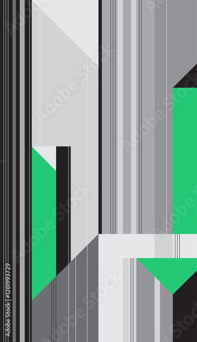 Dynamic abstract composition with geometric shapes