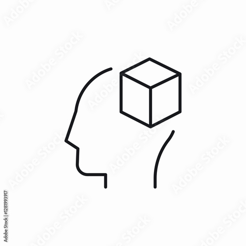 mind dimension icon sign vector