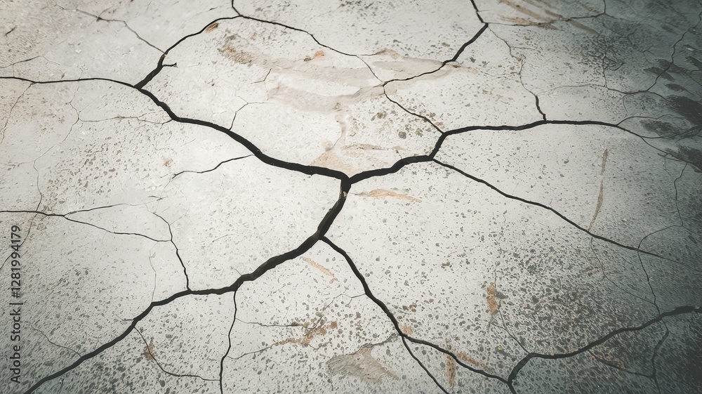 Obraz premium cracked surface with deep fissures and rough texture