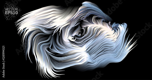 Colorful abstract texture created with Gradient flow and 3D structure imitate the movement of liquid or wind. Vibrant colors, volumetric waves and digital noise create a sense of depth and dynamics. I